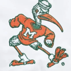 Men Mitchell & Ness Jackets & Outerwear-City Collection Lightweight Satin Jacket University Of Miami