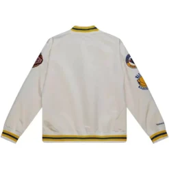 Men Mitchell & Ness Jackets & Outerwear-City Collection Lightweight Satin Jacket Golden State Warriors