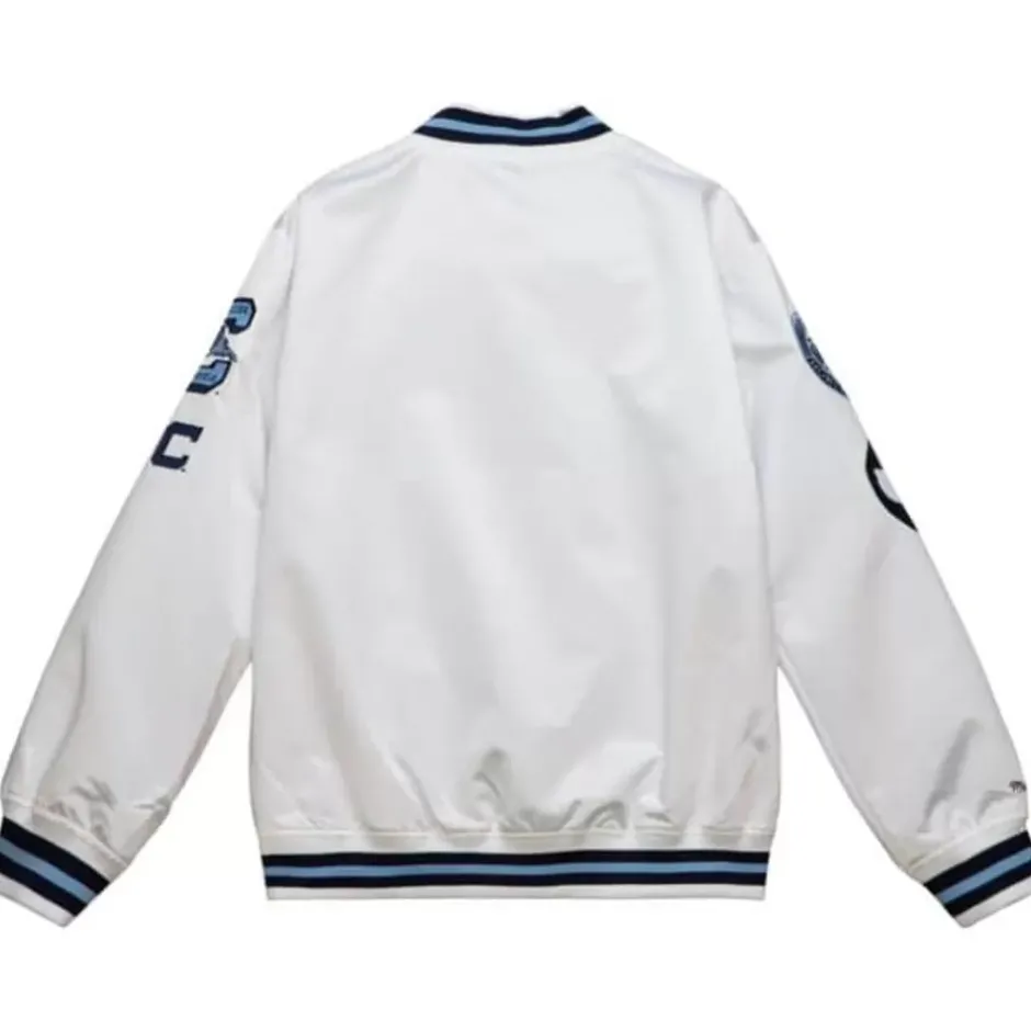 Men Mitchell & Ness Jackets & Outerwear-City Collection Lightweight Satin Jacket University Of North Carolina