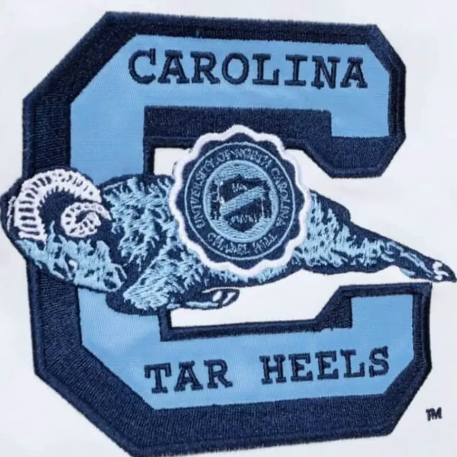 Men Mitchell & Ness Jackets & Outerwear-City Collection Lightweight Satin Jacket University Of North Carolina