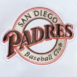 Men Mitchell & Ness Jackets & Outerwear-City Collection Lightweight Satin Jacket San Diego Padres