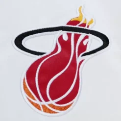 Men Mitchell & Ness Jackets & Outerwear-City Collection Lightweight Satin Jacket Miami Heat