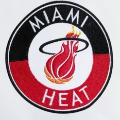 Men Mitchell & Ness Jackets & Outerwear-City Collection Lightweight Satin Jacket Miami Heat