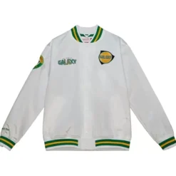 Men Mitchell & Ness Jackets & Outerwear-City Collection Lightweight Satin Jacket Los Angeles Galaxy