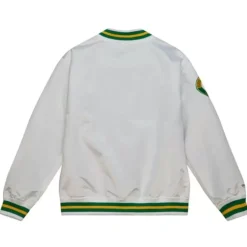 Men Mitchell & Ness Jackets & Outerwear-City Collection Lightweight Satin Jacket Los Angeles Galaxy