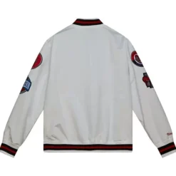 Men Mitchell & Ness Jackets & Outerwear-City Collection Lightweight Satin Jacket Toronto Raptors