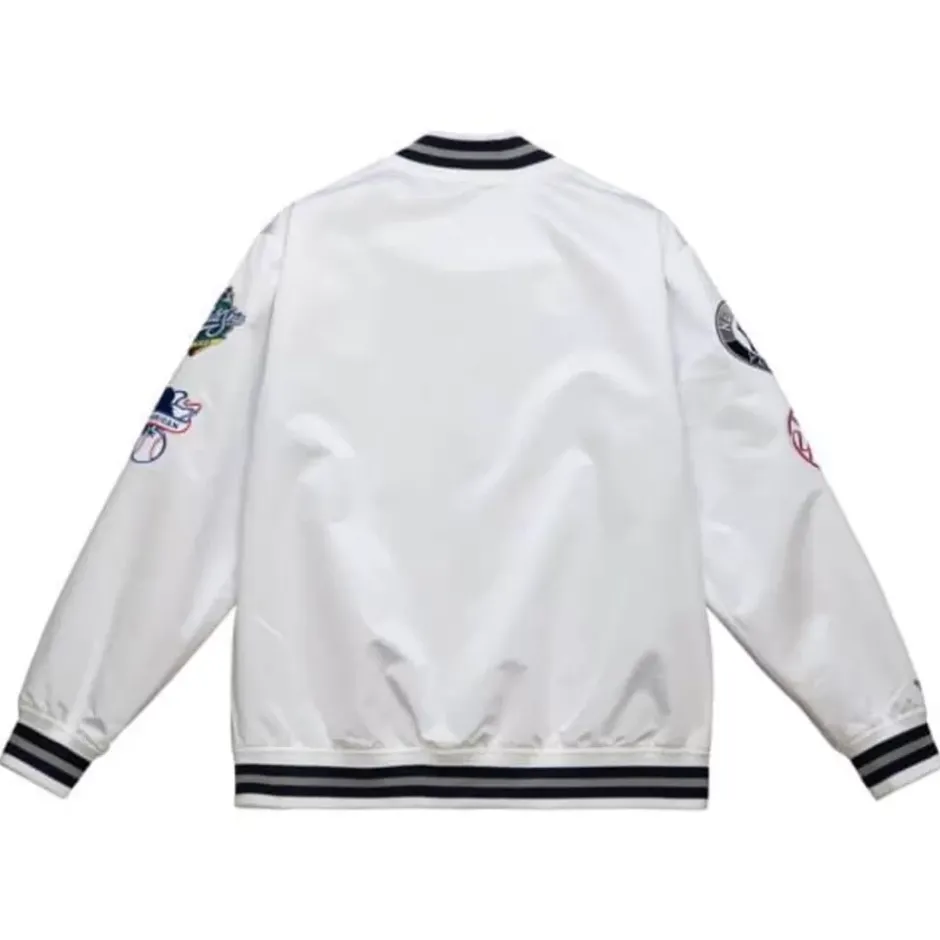Men Mitchell & Ness Jackets & Outerwear-City Collection Lightweight Satin Jacket New York Yankees