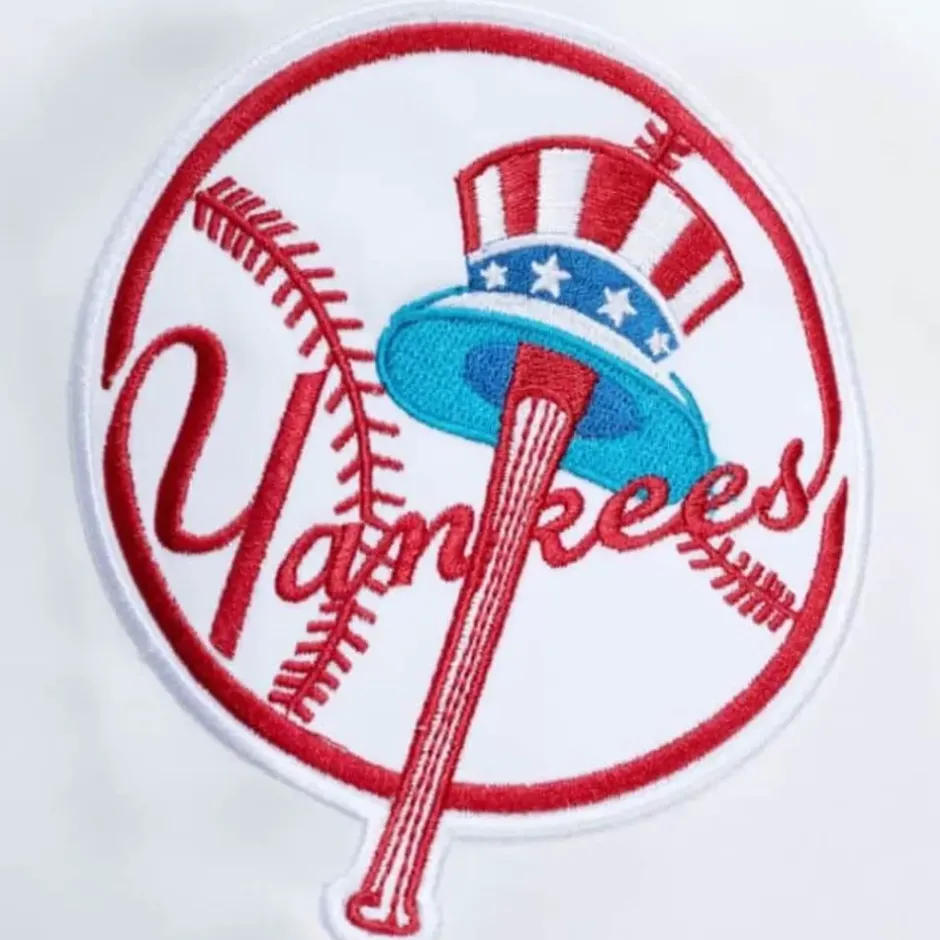 Men Mitchell & Ness Jackets & Outerwear-City Collection Lightweight Satin Jacket New York Yankees