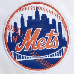 Men Mitchell & Ness Jackets & Outerwear-City Collection Lightweight Satin Jacket New York Mets