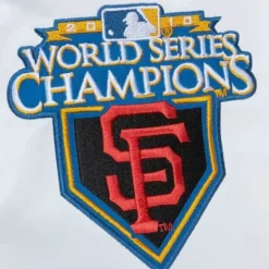 Men Mitchell & Ness Jackets & Outerwear-City Collection Lightweight Satin Jacket San Francisco Giants