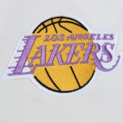 Men Mitchell & Ness Jackets & Outerwear-City Collection Lightweight Satin Jacket Los Angeles Lakers