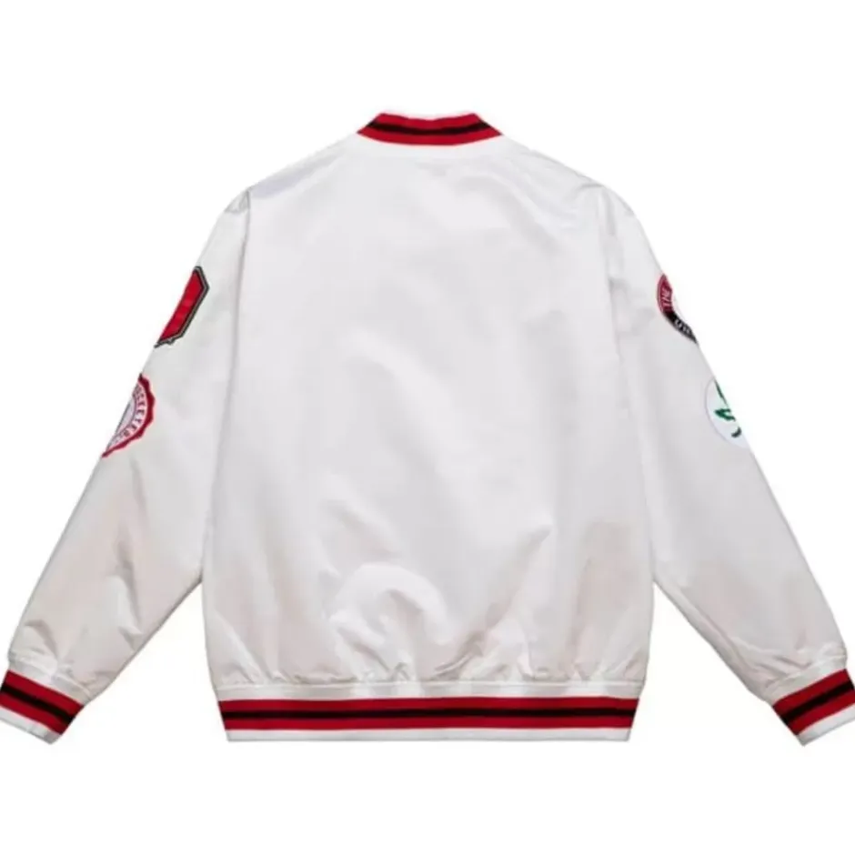 Men Mitchell & Ness Jackets & Outerwear-City Collection Lightweight Satin Jacket Ohio State