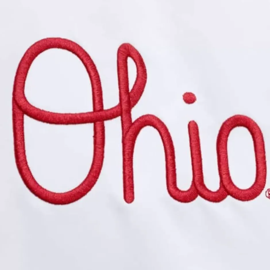 Men Mitchell & Ness Jackets & Outerwear-City Collection Lightweight Satin Jacket Ohio State