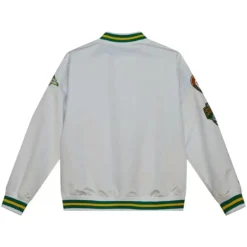 Men Mitchell & Ness Jackets & Outerwear-City Collection Lightweight Satin Jacket Seattle Supersonics
