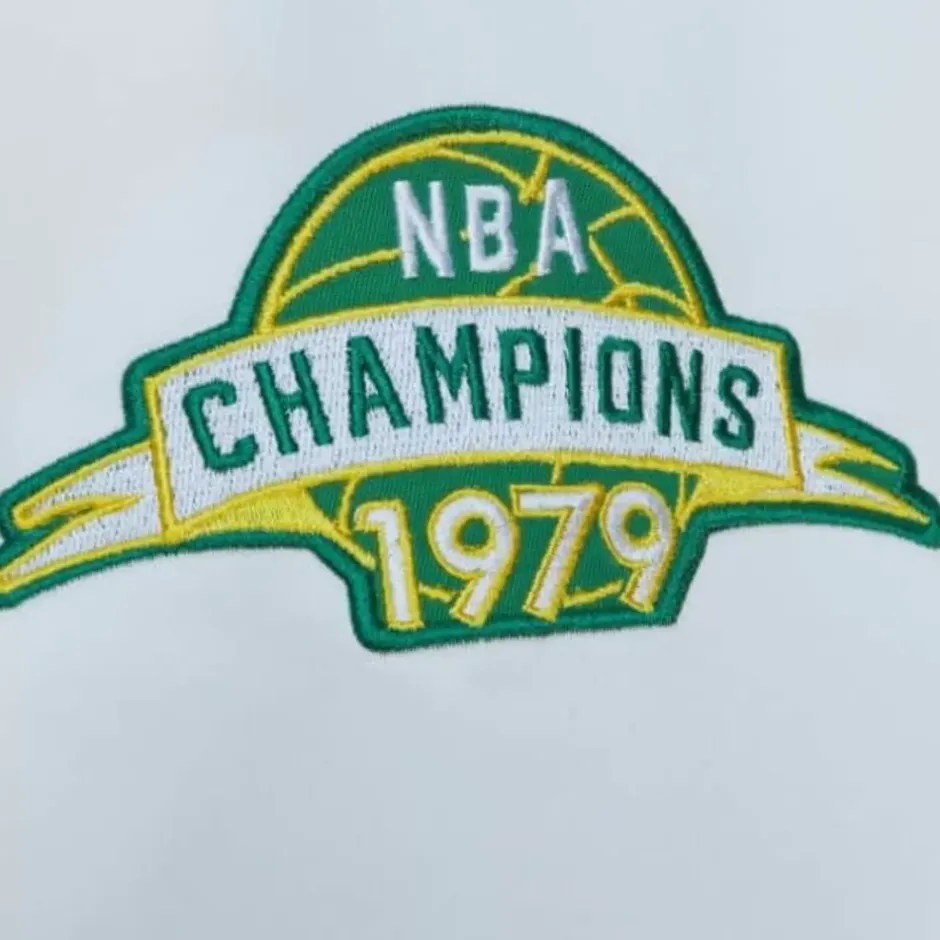 Men Mitchell & Ness Jackets & Outerwear-City Collection Lightweight Satin Jacket Seattle Supersonics