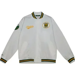 Men Mitchell & Ness Jackets & Outerwear-City Collection Lightweight Satin Jacket Portland Timbers