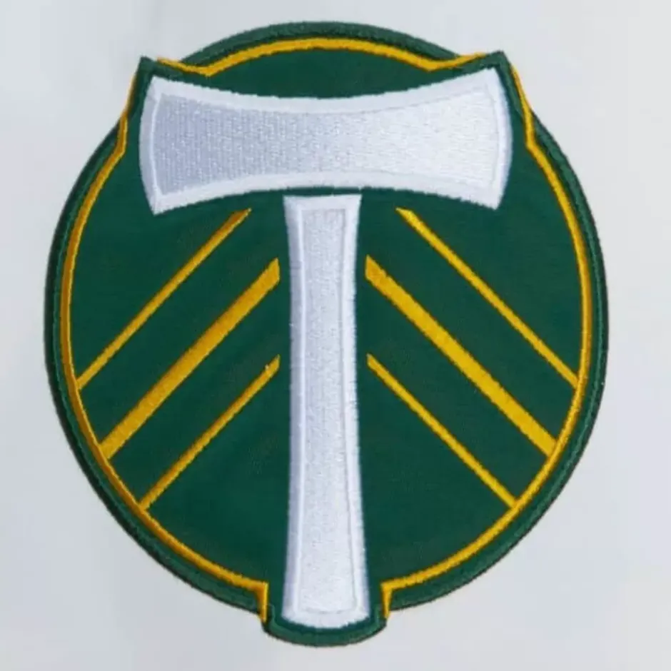 Men Mitchell & Ness Jackets & Outerwear-City Collection Lightweight Satin Jacket Portland Timbers