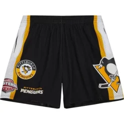 Men Mitchell & Ness Shorts-City Collection Mesh Shorts Pittsburgh Penguins