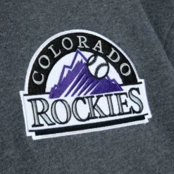 Men Mitchell & Ness Hoodies & Sweatshirts-Classic French Terry Hoody Colorado Rockies
