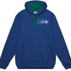 Men Mitchell & Ness Hoodies & Sweatshirts-Classic French Terry Hoody Seattle Seahawks