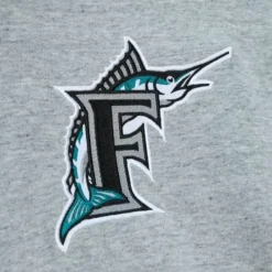 Men Mitchell & Ness Hoodies & Sweatshirts-Classic French Terry Hoodie Florida Marlins