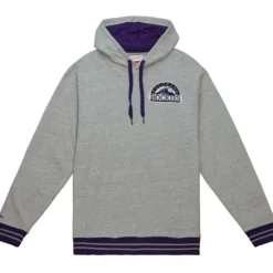 Men Mitchell & Ness Hoodies & Sweatshirts-Classic French Terry Hoodie Colorado Rockies