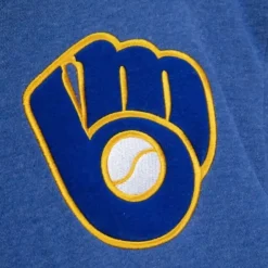 Men Mitchell & Ness Hoodies & Sweatshirts-Classic French Terry Hoody Milwaukee Brewers