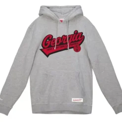 Men Mitchell & Ness Hoodies & Sweatshirts-College Tailsweep Pullover University Of Georgia