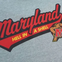 Men Mitchell & Ness Hoodies & Sweatshirts-College Tailsweep Pullover University Of Maryland