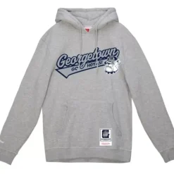 Men Mitchell & Ness Hoodies & Sweatshirts-College Tailsweep Pullover Georgetown University
