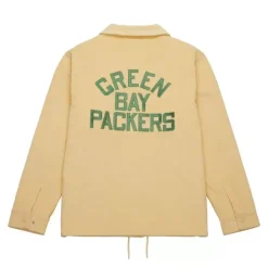 Men Mitchell & Ness Jackets & Outerwear-Collegiate Coaches Jacket Green Bay Packers