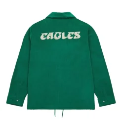 Men Mitchell & Ness Jackets & Outerwear-Collegiate Coaches Jacket Philadelphia Eagles