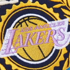 Men Mitchell & Ness Hoodies & Sweatshirts-Collegiate Crew Fleece Los Angeles Lakers