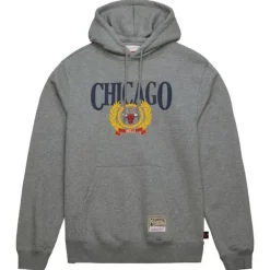 Men Mitchell & Ness Hoodies & Sweatshirts-Collegiate Hoodie Chicago Bulls