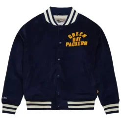 Men Mitchell & Ness Jackets & Outerwear-Collegiate Varsity Jacket Green Bay Packers