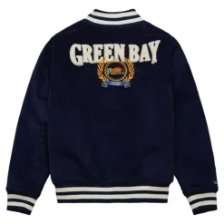 Men Mitchell & Ness Jackets & Outerwear-Collegiate Varsity Jacket Green Bay Packers
