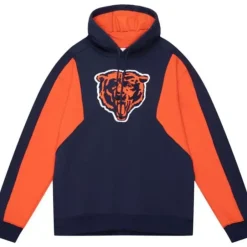 Men Mitchell & Ness Hoodies & Sweatshirts-Color Blocked Fleece 2.0 Chicago Bears