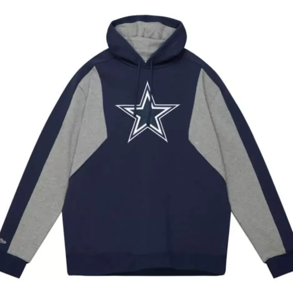 Men Mitchell & Ness Hoodies & Sweatshirts-Color Blocked Fleece 2.0 Dallas Cowboys