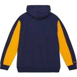 Men Mitchell & Ness Hoodies & Sweatshirts-Color Blocked Fleece 2.0 Golden State Warriors