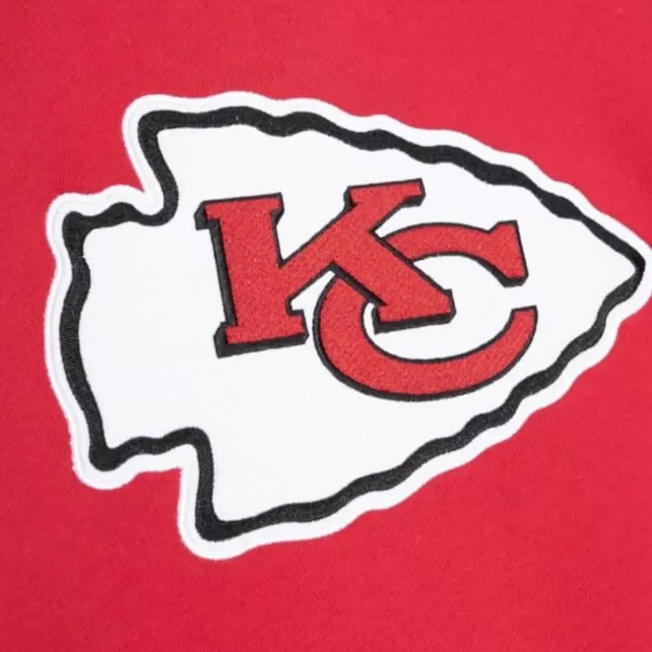 Men Mitchell & Ness Hoodies & Sweatshirts-Color Blocked Fleece 2.0 Kansas City Chiefs