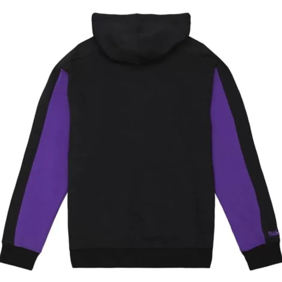 Men Mitchell & Ness Hoodies & Sweatshirts-Color Blocked Fleece 2.0 Los Angeles Lakers