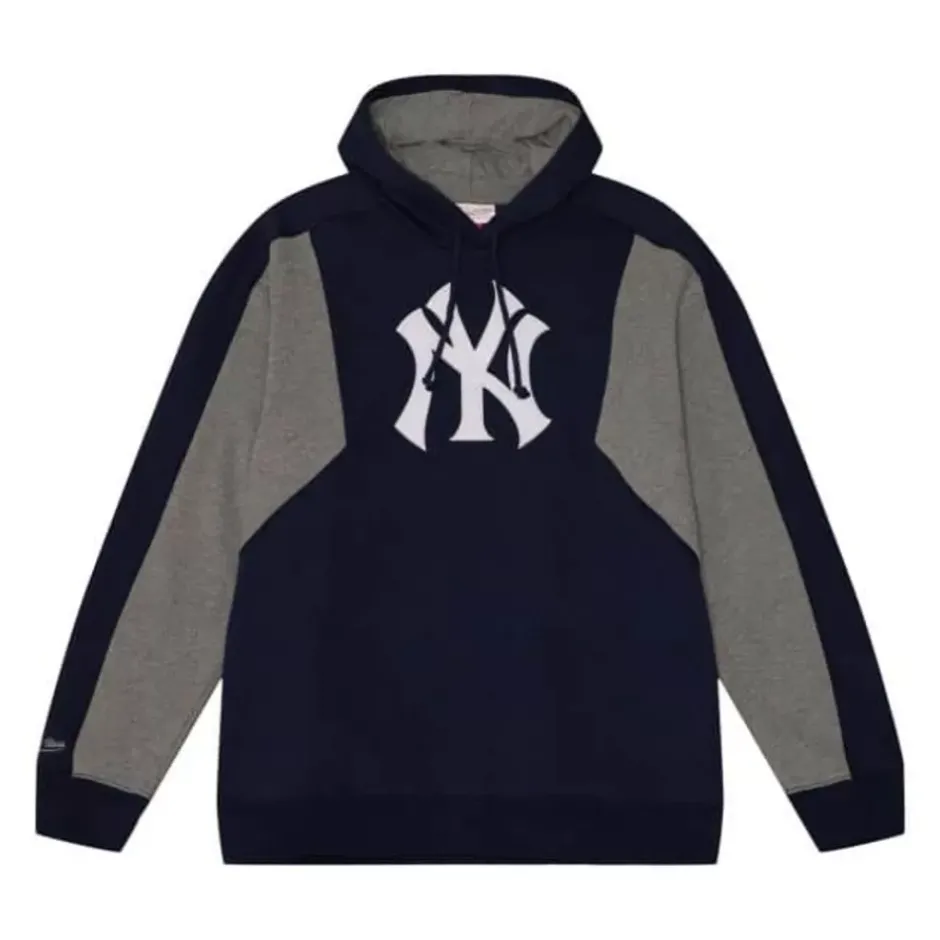 Men Mitchell & Ness Hoodies & Sweatshirts-Color Blocked Fleece 2.0 New York Yankees