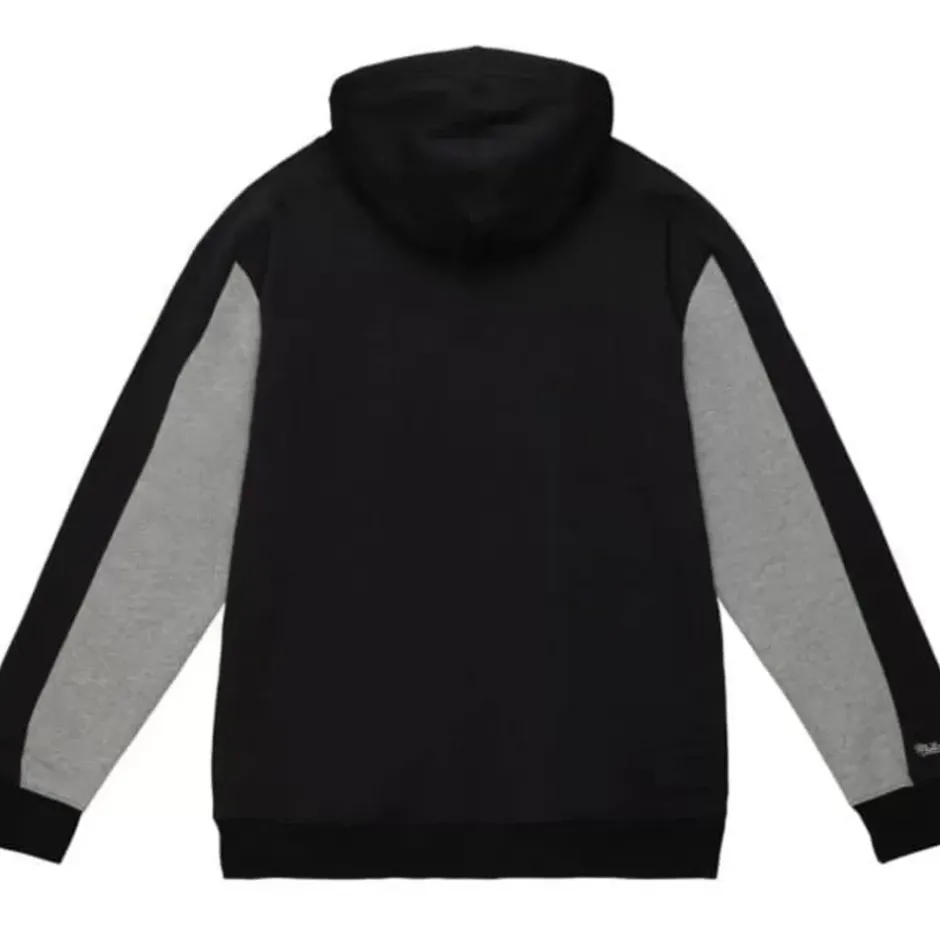 Men Mitchell & Ness Hoodies & Sweatshirts-Color Blocked Fleece 2.0 Oakland Raiders
