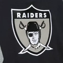 Men Mitchell & Ness Hoodies & Sweatshirts-Color Blocked Fleece 2.0 Oakland Raiders