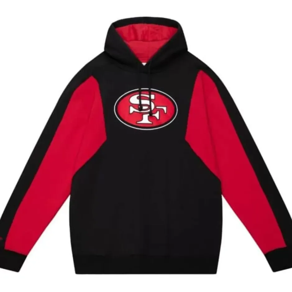 Men Mitchell & Ness Hoodies & Sweatshirts-Color Blocked Fleece 2.0 San Francisco 49Ers