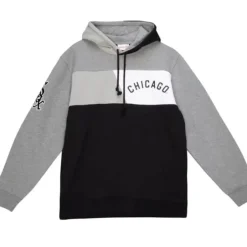 Men Mitchell & Ness Hoodies & Sweatshirts-Color Blocked Fleece Hoodie Chicago White Sox