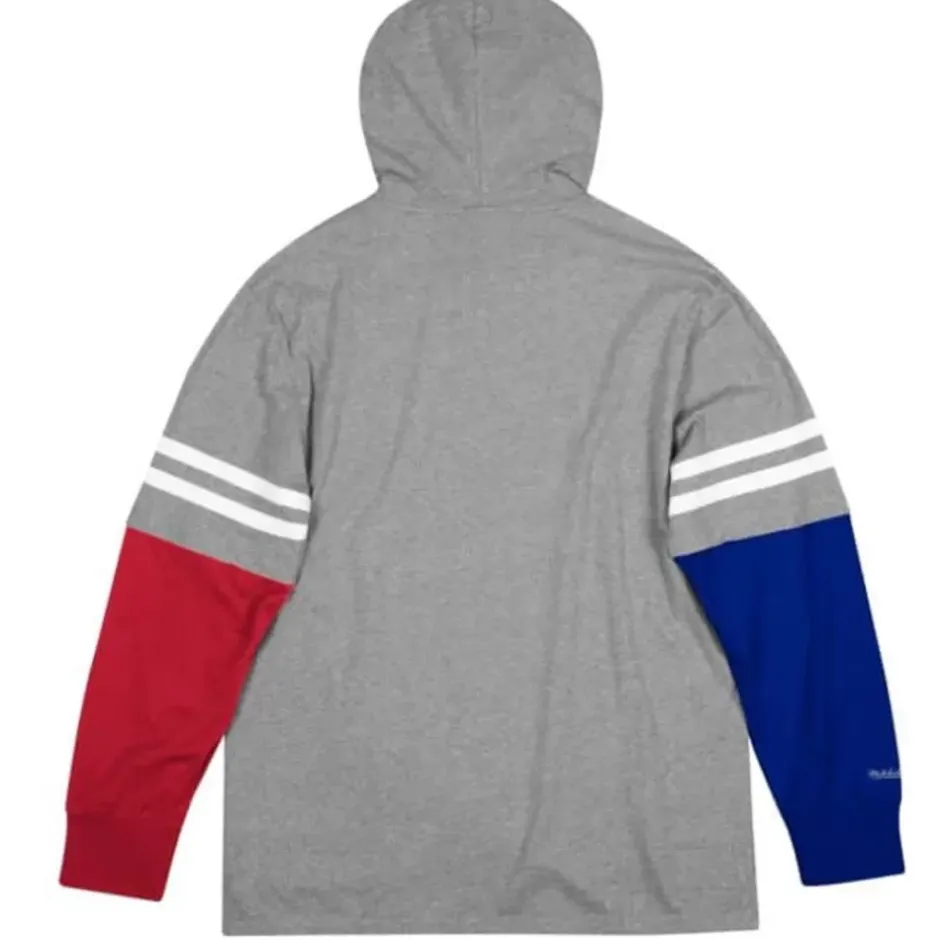 Men Mitchell & Ness Hoodies & Sweatshirts-Color Blocked Hoodie Buffalo Bills