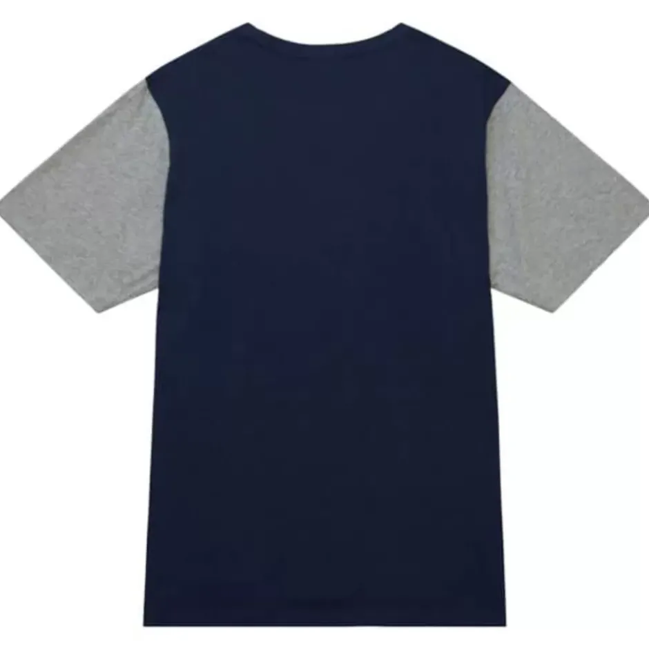 Men Mitchell & Ness T-Shirts & Tops-Color Blocked Ss Tee Boston Red Sox