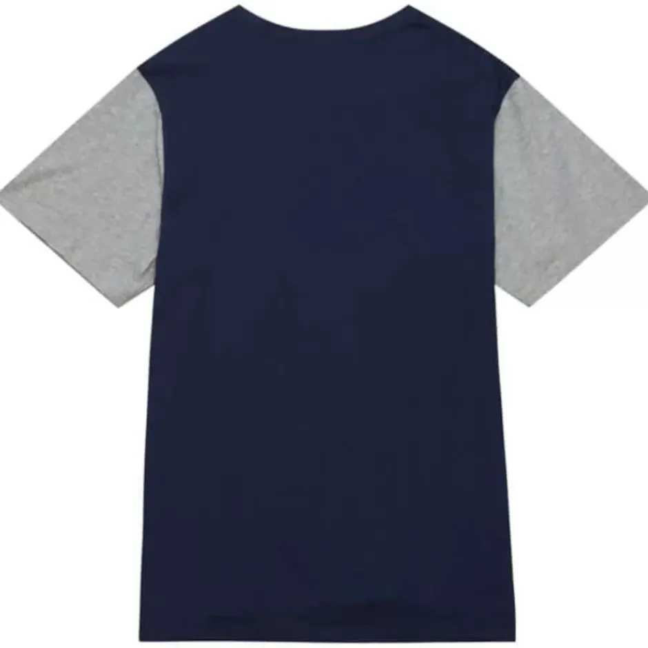 Men Mitchell & Ness T-Shirts & Tops-Color Blocked Ss Tee California Angels