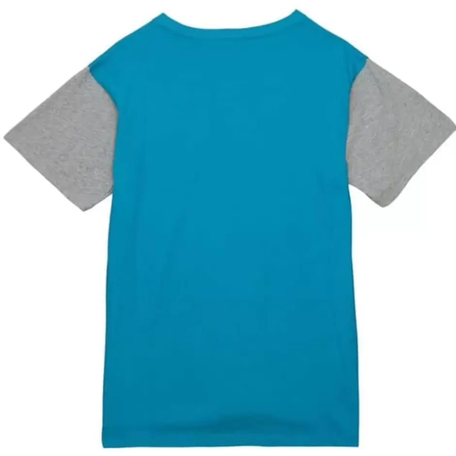 Men Mitchell & Ness T-Shirts & Tops-Color Blocked Ss Tee Charlotte Hornets